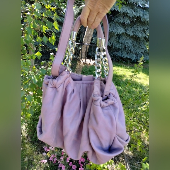 MICHAEL Michael Kors ERIN lilac leather shoulder handbag - Picture 4 of 17